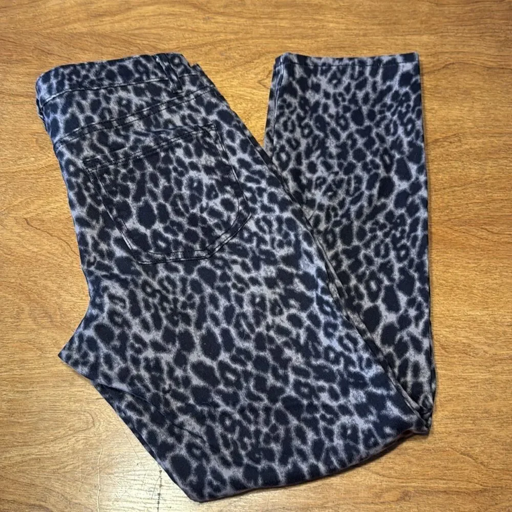 Apt. 9 Women's Straight Capri Pants - Black Leopard Print